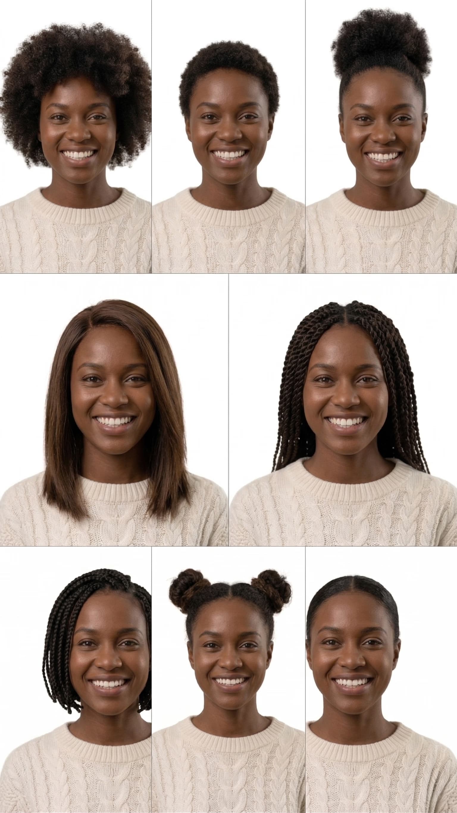 AI hairstyle collage example 3