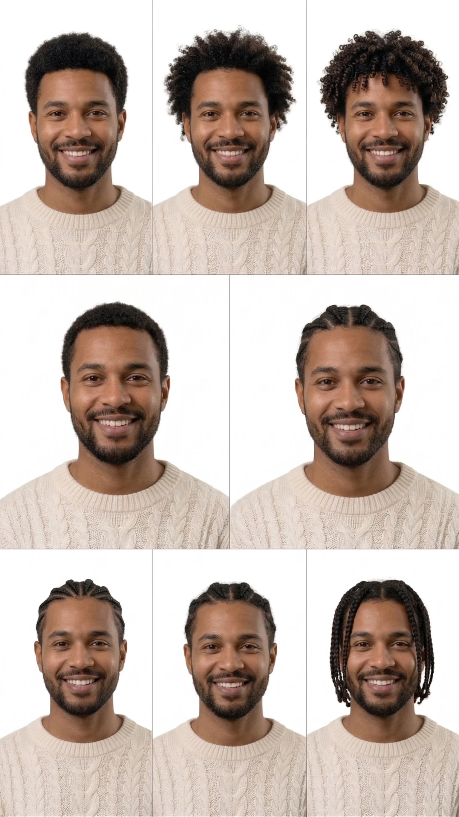 AI hairstyle collage example 11
