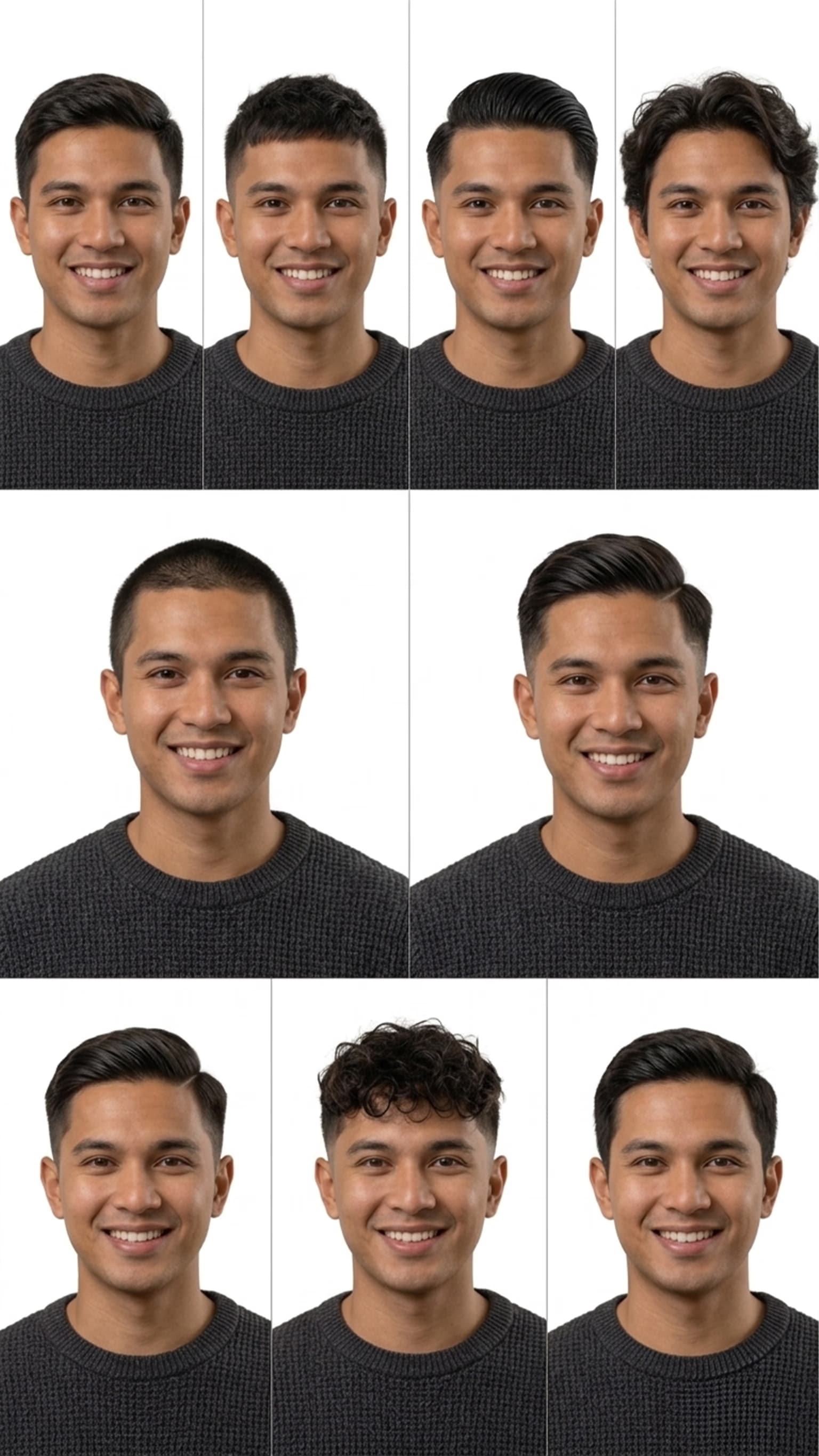 AI hairstyle collage example 13