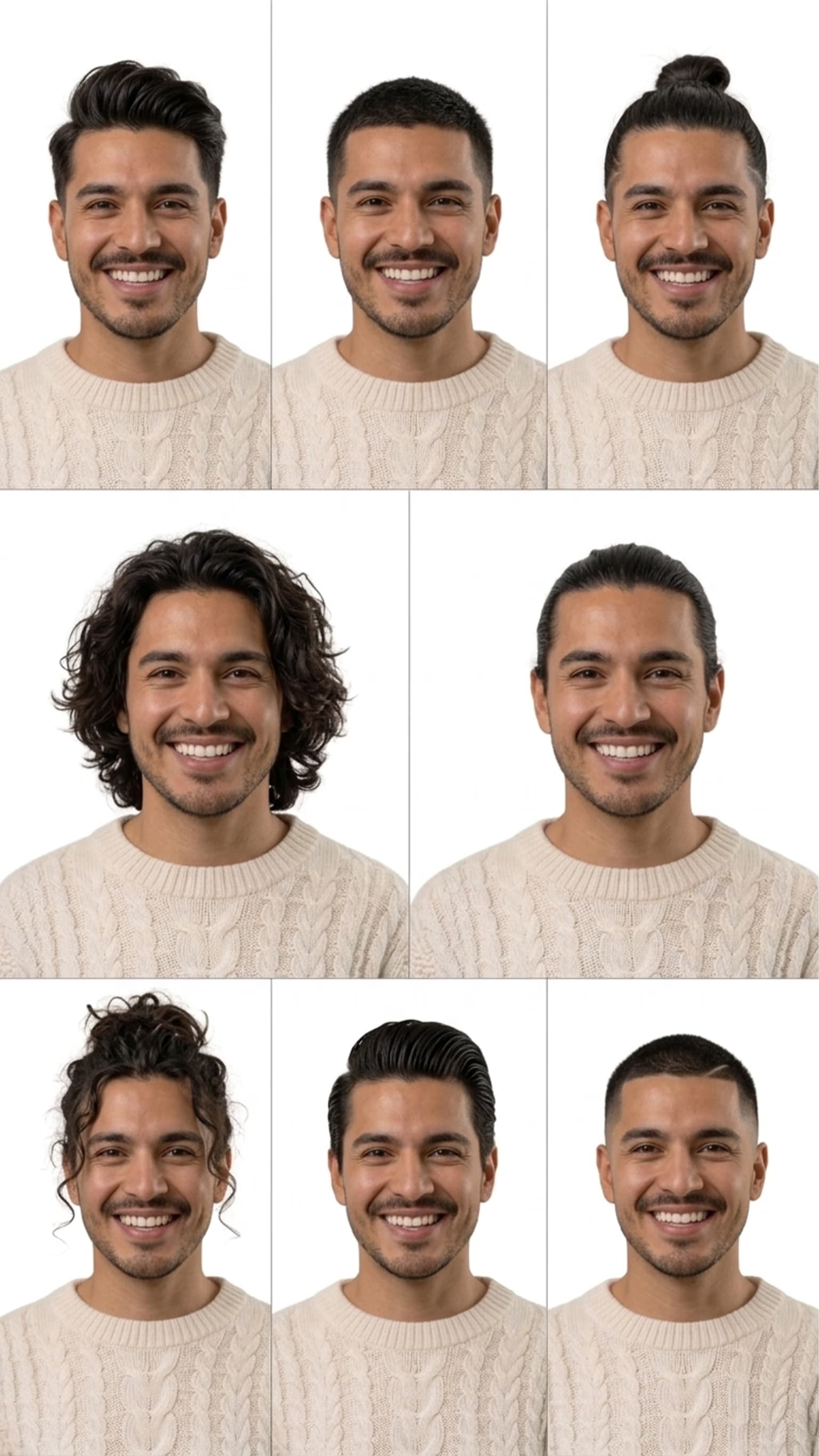 AI hairstyle collage example 14