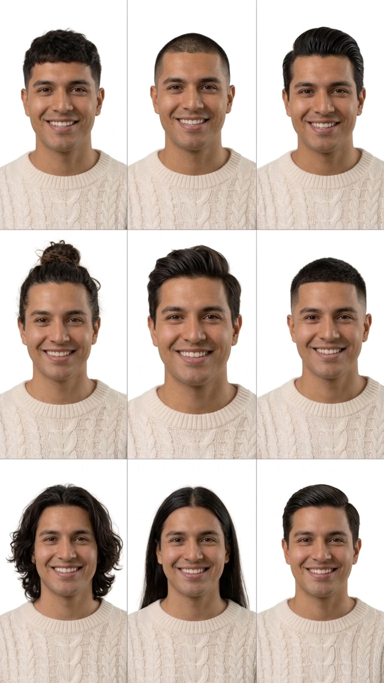 AI hairstyle collage example 15